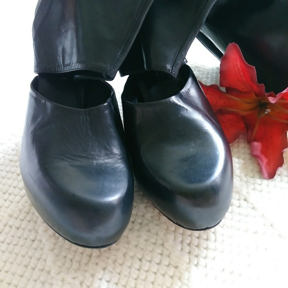 Loeffler Randall Black Leather Tall Boots - Picture 4 of 8